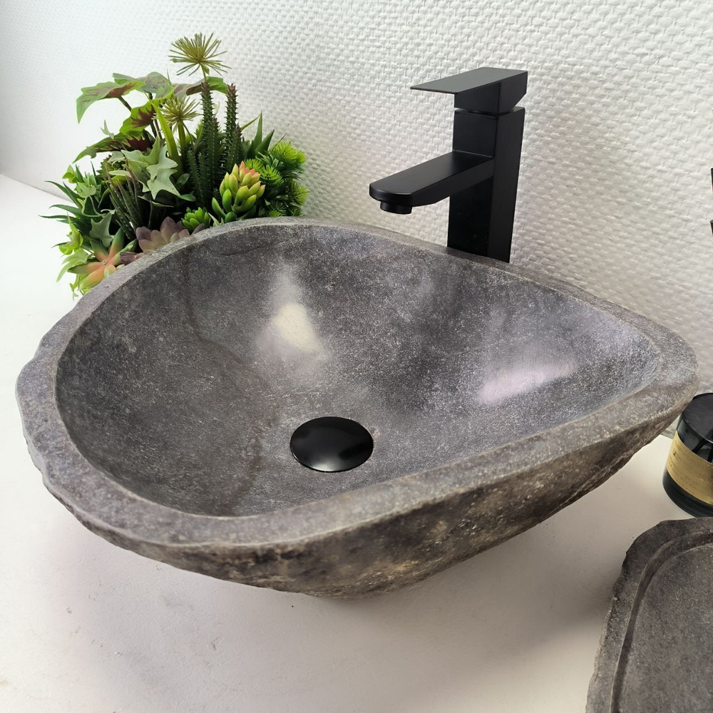 Раковина из речного камня RS-63619 (45*39*15) 0122