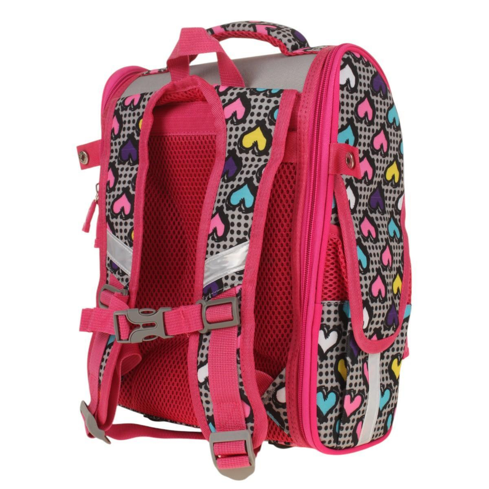 Ранец разборный "Кошка" 25*14*33 см с ортопедической спинкой. 1 отделение, 3 кармана