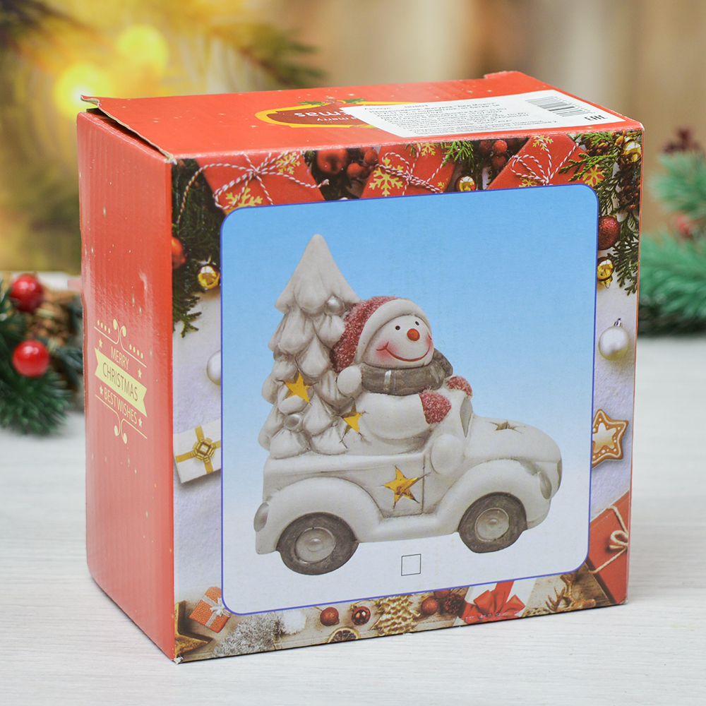 Сувенир новогодний с подсветкой "Дед Мороз" 11*7*11см, батарейки в комплекте