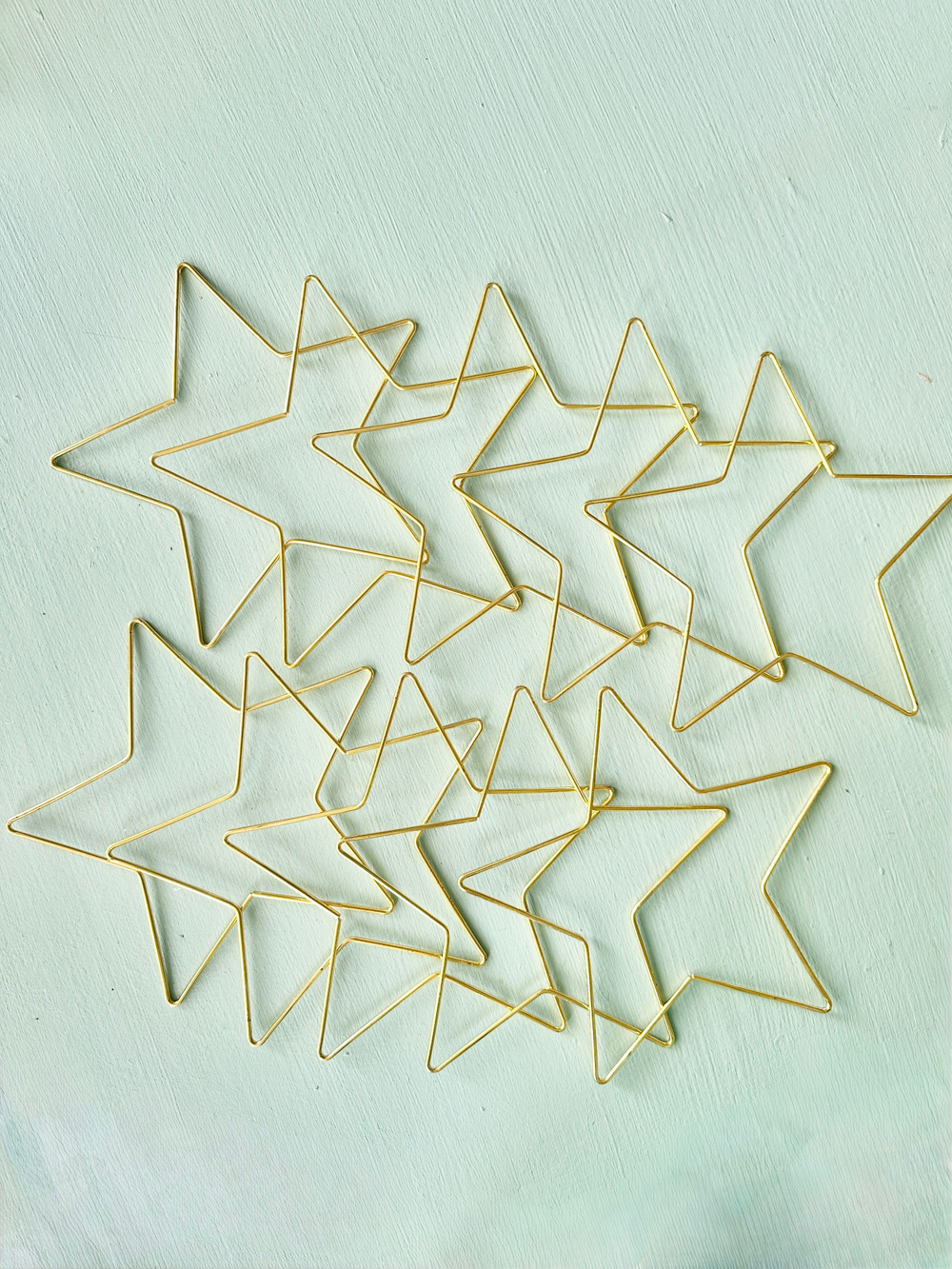 Основа для макраме металлическая Звезда 20 см, цвет золотистый, неразъемная ( 20см, набор 10 шт) /квадрат для декорирования / основа для ловца снов