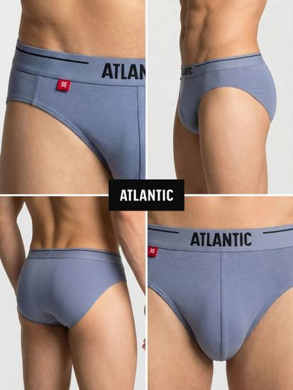 Трусы (5шт) мужские слипы спорт Atlantic, 5SMP-004, хлопок, графитовый + голубой + деним + индиго + темно-зеленый