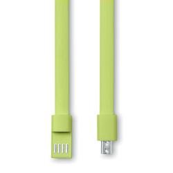 Браслет с встроенным микро USB разъемом. Зелёный