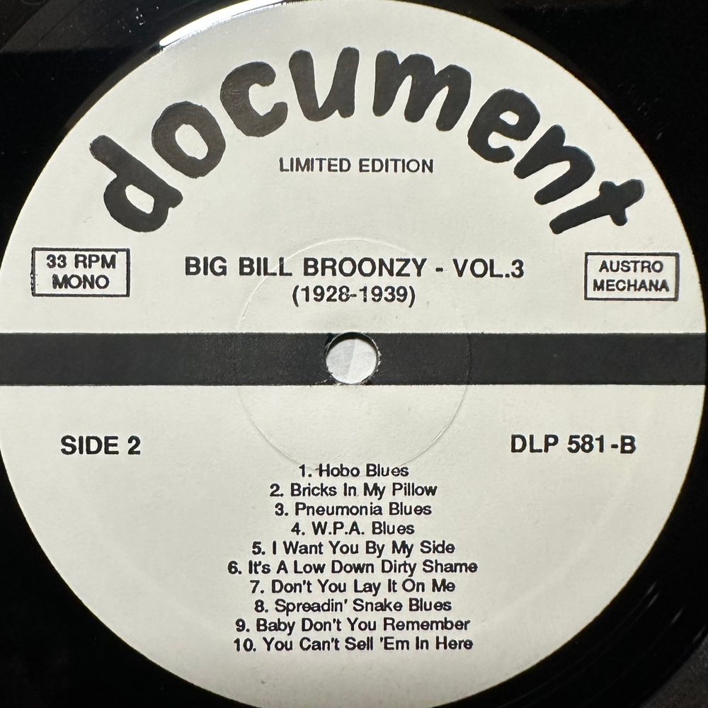 Big Bill Broonzy - Vol. 3 (1928-1939) Австрия 1989г.