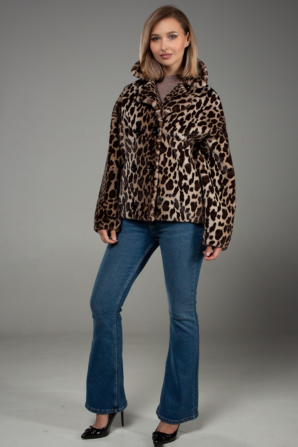Шуба-куртка Al 20im75, леопард