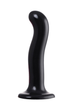 Черный стимулятор для пар P G-Spot Dildo Size M - 18 см.