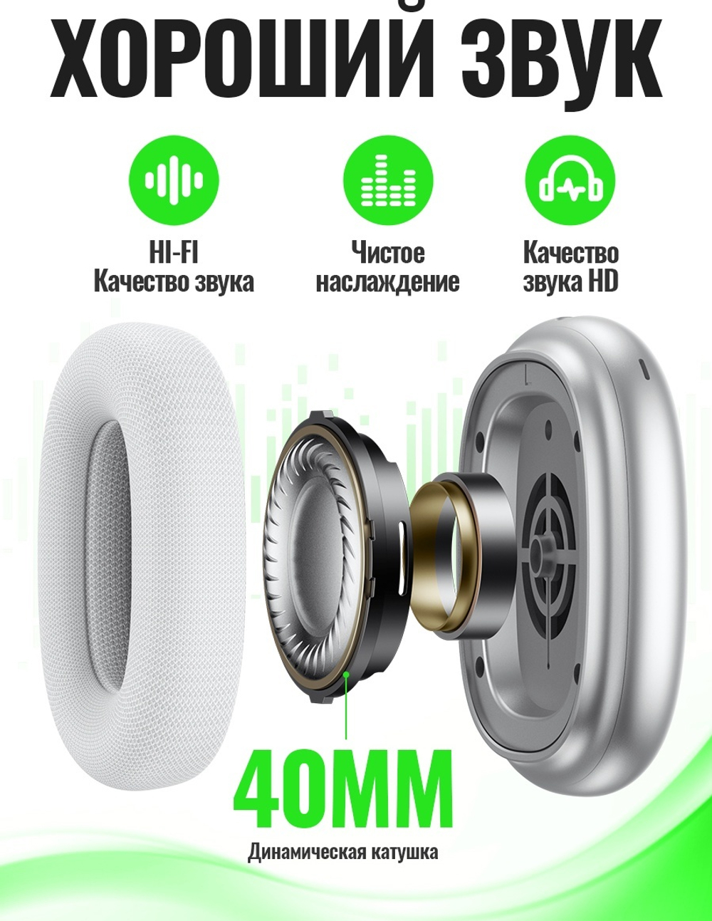Наушники Hoco W65 Plus белый