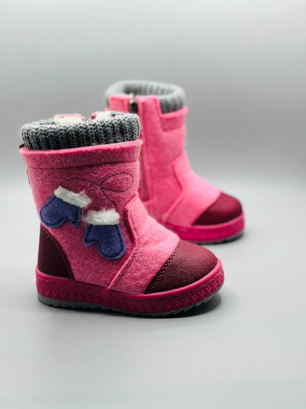Детские зимние валенки для девочки Buba Pink Felt