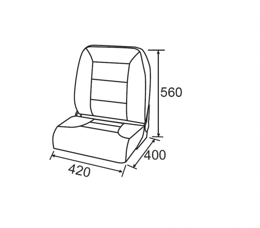 Кресло Premium High Back Boat Seat - серый