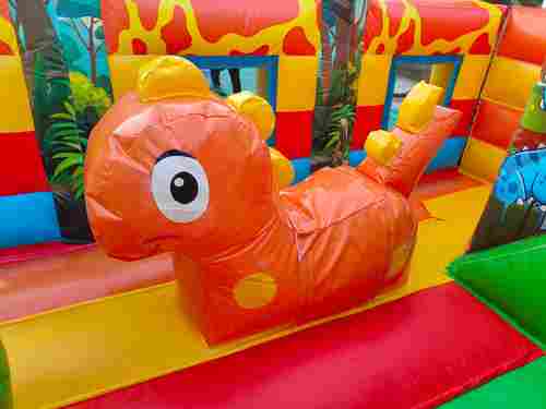 Коммерческий надувной батут «Весёлые динозаврики» с горкой, 5*4*2,8 м