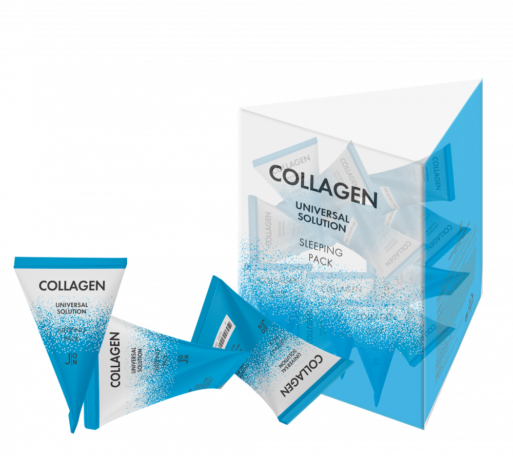Ночная увлажняющая маска для кожи лица с коллагеном и гиалуроновой кислотой J:ON Collagen Universal Solution Sleeping Pack