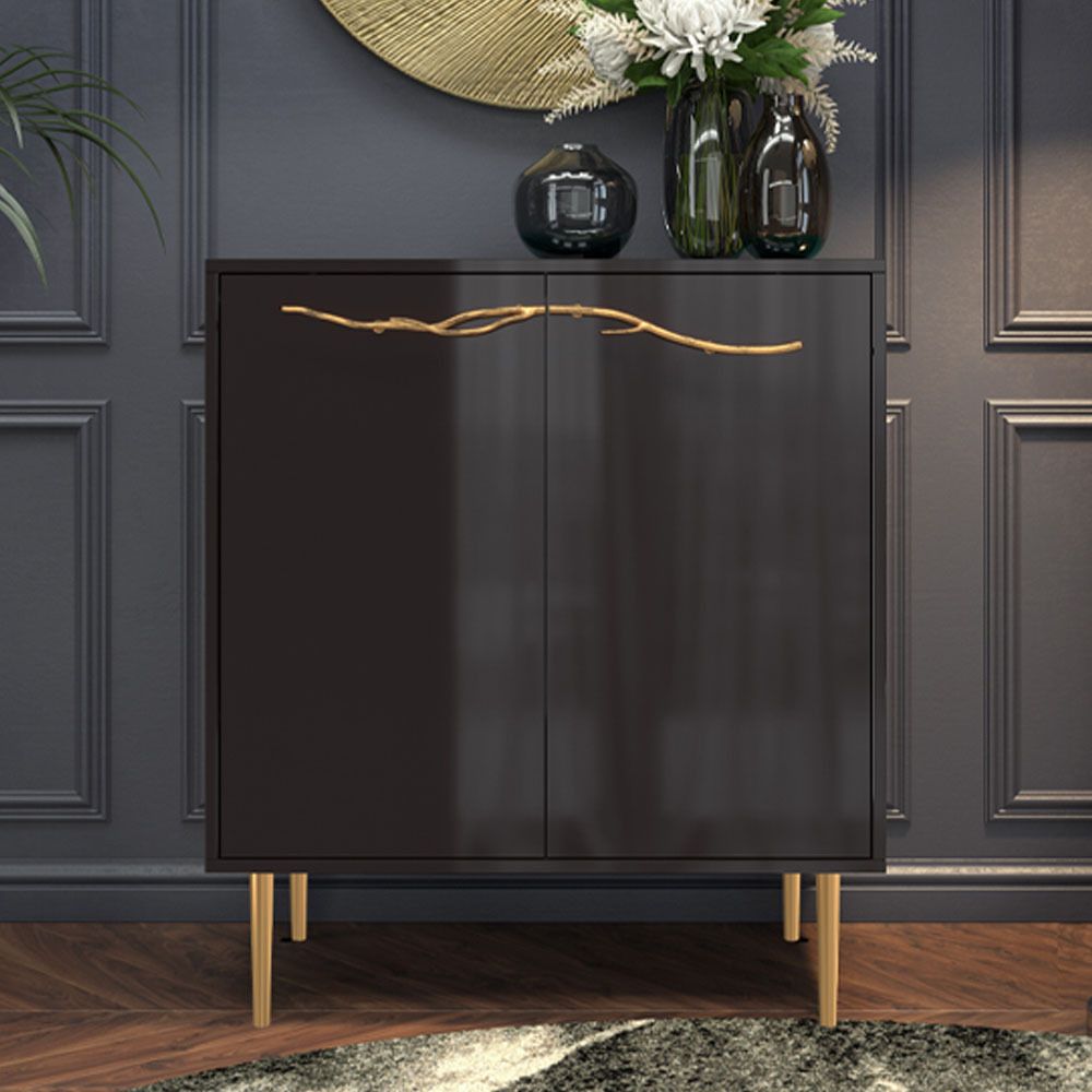 Комод Арт Колор Стайл Голд с 2 полками Терпкий коричневый