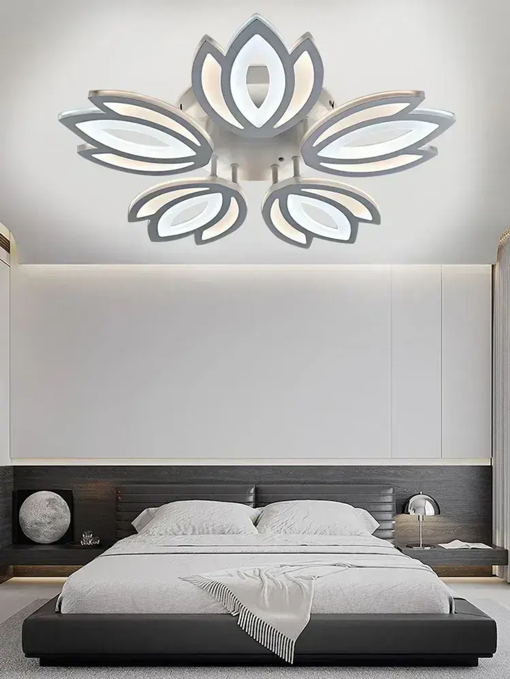 Люстра потолочная светодиодная и управлением пульт,144 Вт,регулируемая яркость и цветовой температуры 3000K-6000K,AYHOME