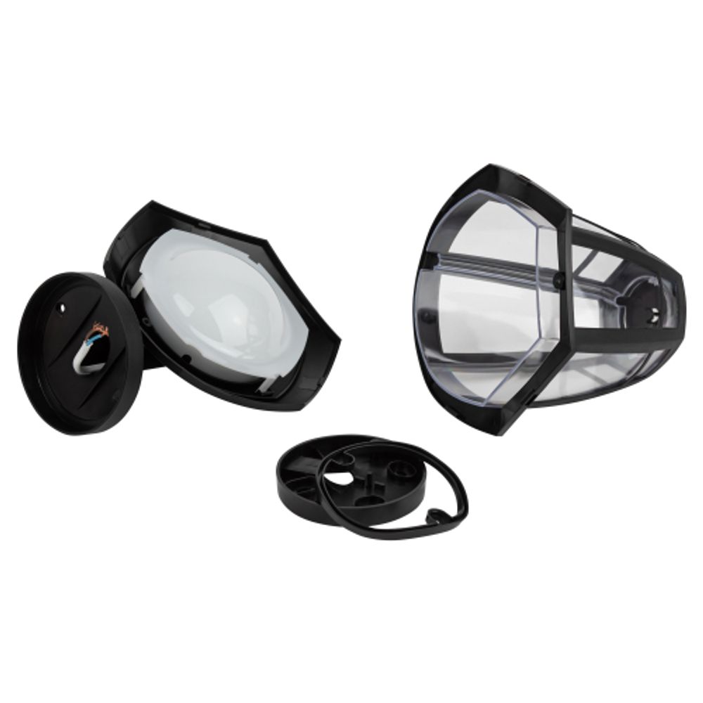 Садово-парковый светильник ЭРА «Дели 3» ДБУ 07-8-006 черный 6-гранный настенный IP44 светодиодный 8Вт 3000K