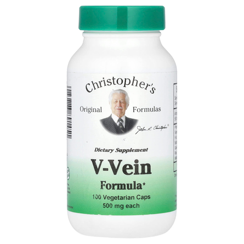 Christopher's Original Formulas, V-Vein Formula, 100 вегетарианских капсул