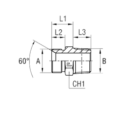 Штуцер FC BSP 1" NPT 1.1/4"