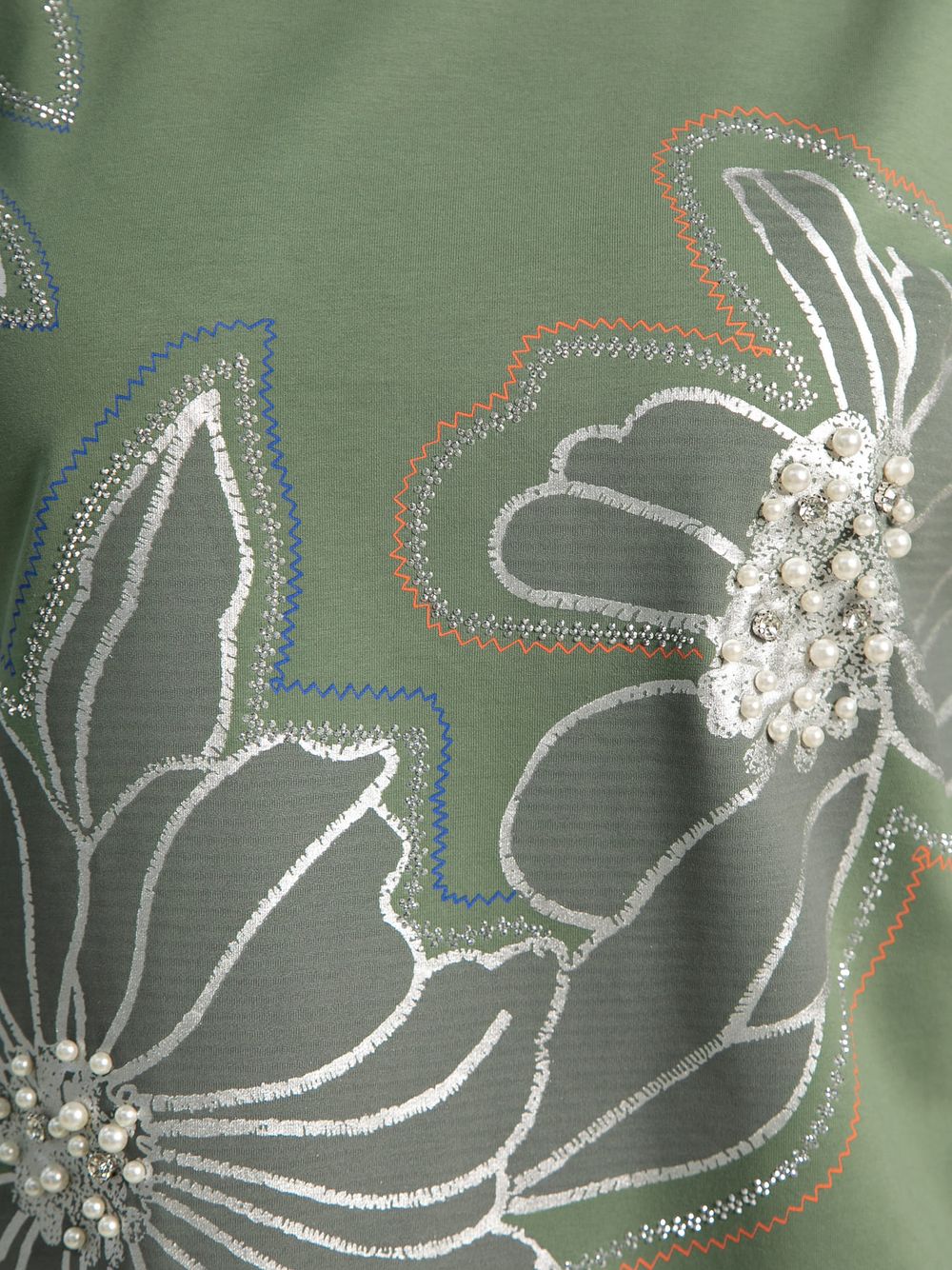 Блуза Цветочная рапсодия (зеленая) Б15312-18М LT Collection