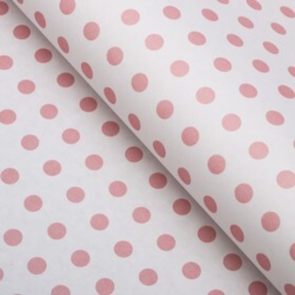 БЕЛЫЙ Крафт "Горох маленький" 50*70/10шт РОЗОВЫЙ