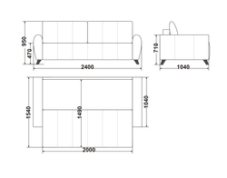 Диван прямой "Маркланд", Новый Век, г. Екатеринбург