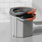 Набор для уборки: ведро 10л с отжимом, швабра с рукояткой 137см, LV-A03-2