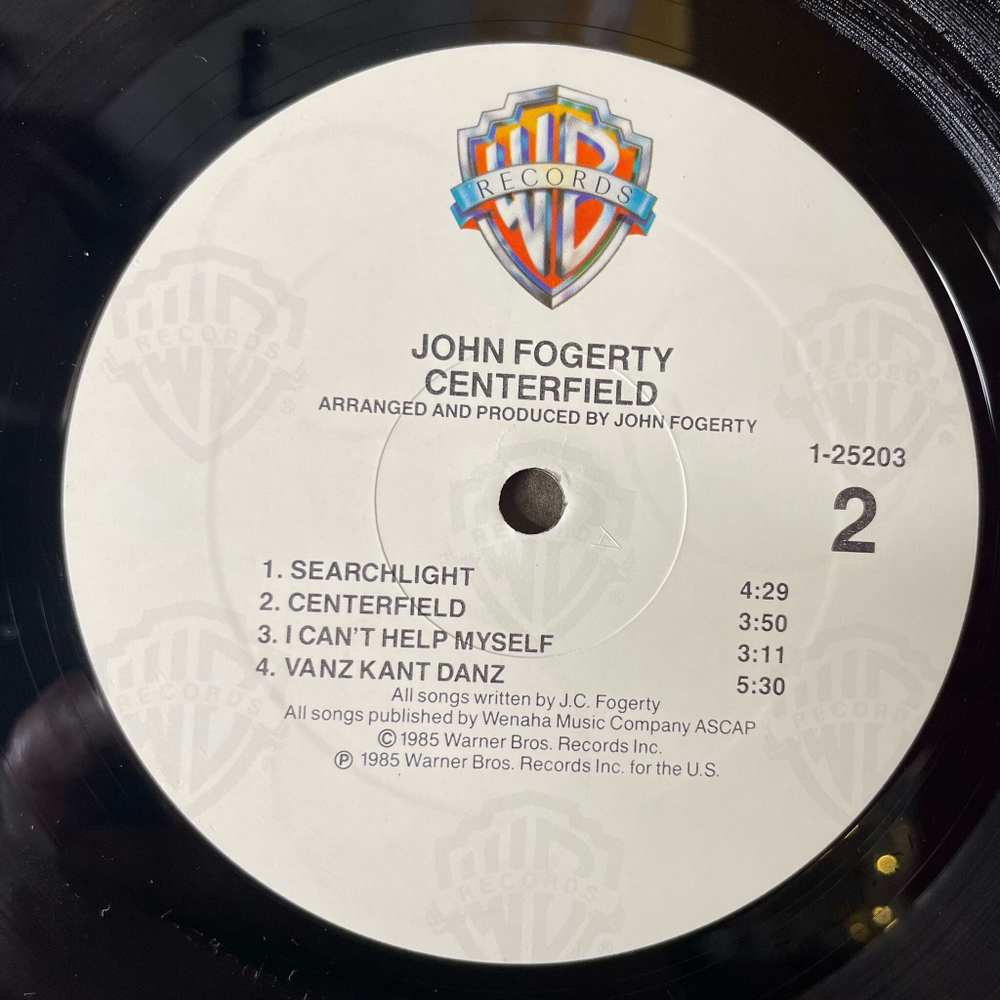 Винтажная виниловая пластинка LP John Fogerty Centerfield (USA 1985) The Old Man Down The Road