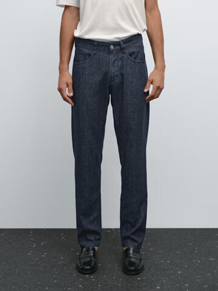 Massimo Dutti Легкие зауженные джинсы, индиго