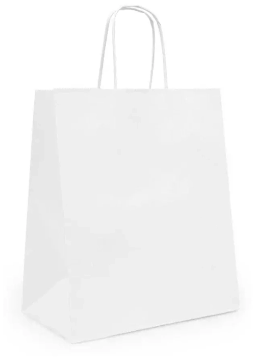 Пакет бум. с кручеными ручками, белый, 260 х 150 х 350 мм, 25шт