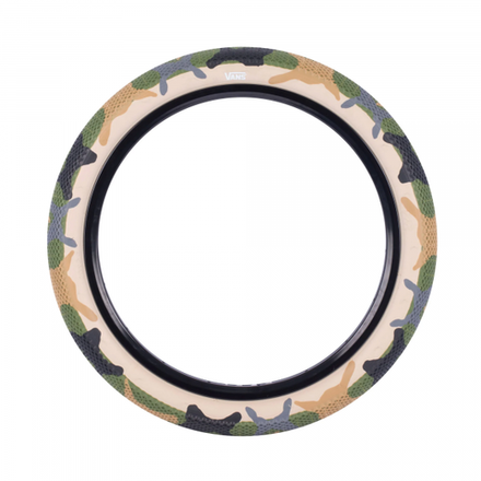 BMX Покрышка Cult x Vans Green Camo Skinwall сталь 2,40" 65psi (камуфляж / бежевая боковина) арт: 05