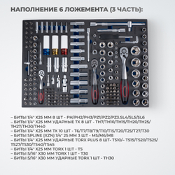 OPT-717P Тележка инструментальная, 7 полок с набором инструментов, пластиковая столешница