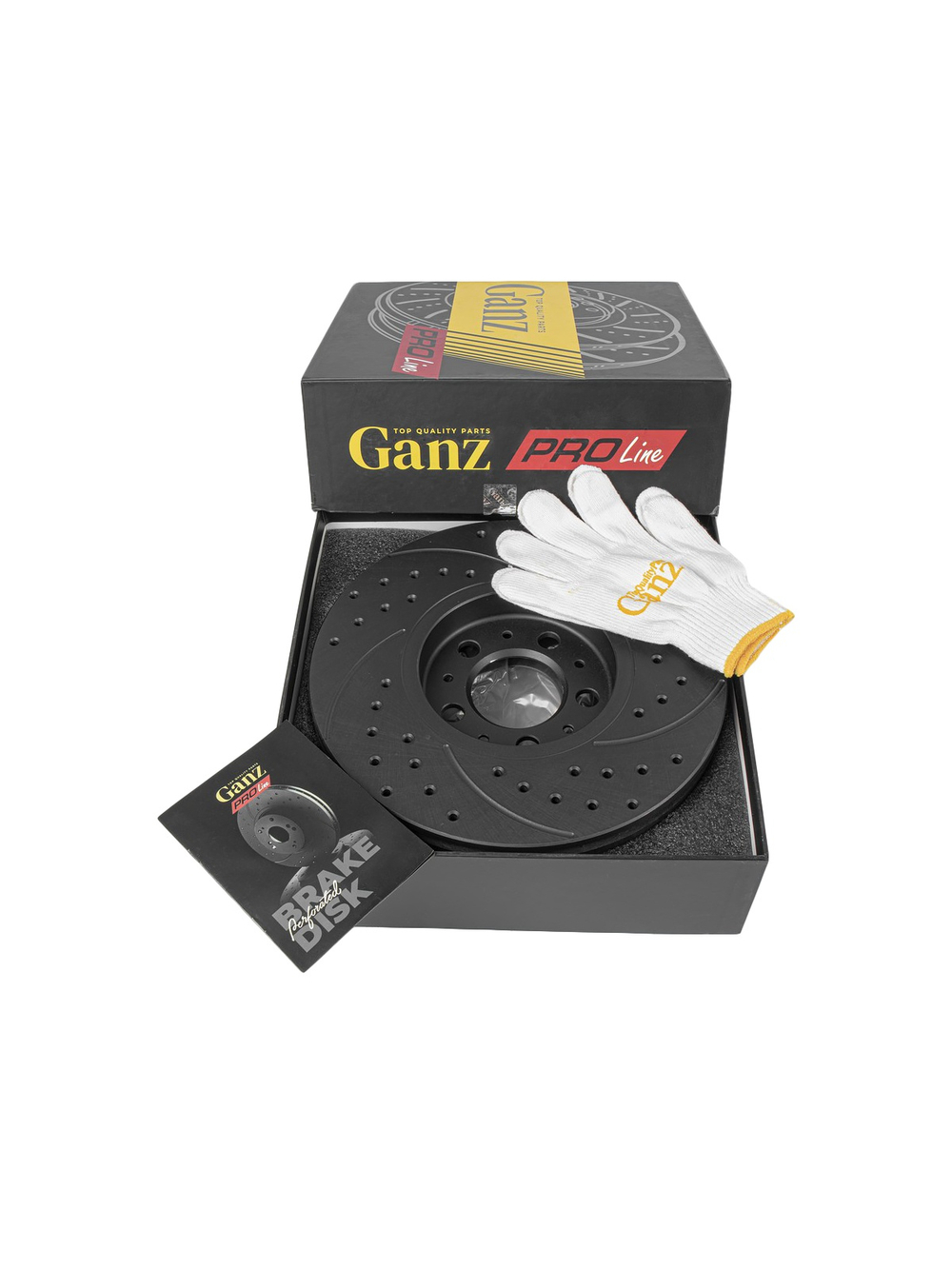 Диск тормозной передний перфорированный PRO-LINE с покрытием (комплект 2 шт) VAG A1/3/LEON/FABIA/OCTAVIAI/RAPID/GOLFIV/POLO 96- GANZ GIJ10057S