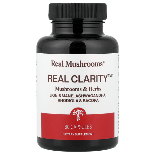 Real Mushrooms, RealClarity™, грибы и травы, 60 капсул