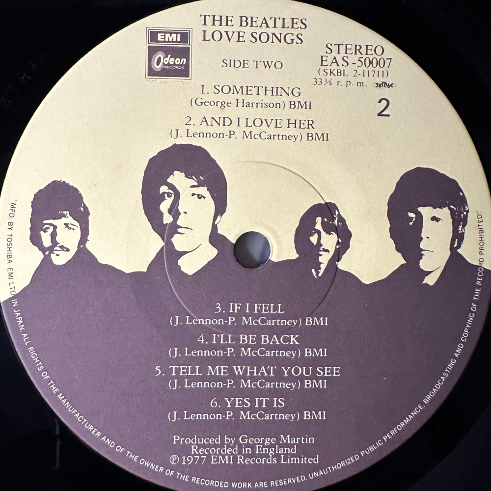 The Beatles - Love Songs 2LP (Япония 1977г.)