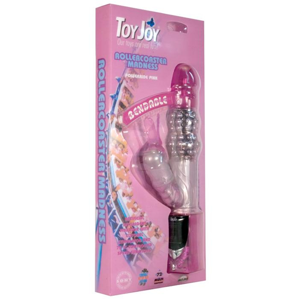 Розовый вибратор ROLLERCOASTER MADNESS - 16 см.