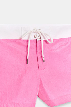 ZARA НЕЙЛОНОВЫЕ ШОРТЫ НА ШНУРКЕ, РОЗОВЫЙ