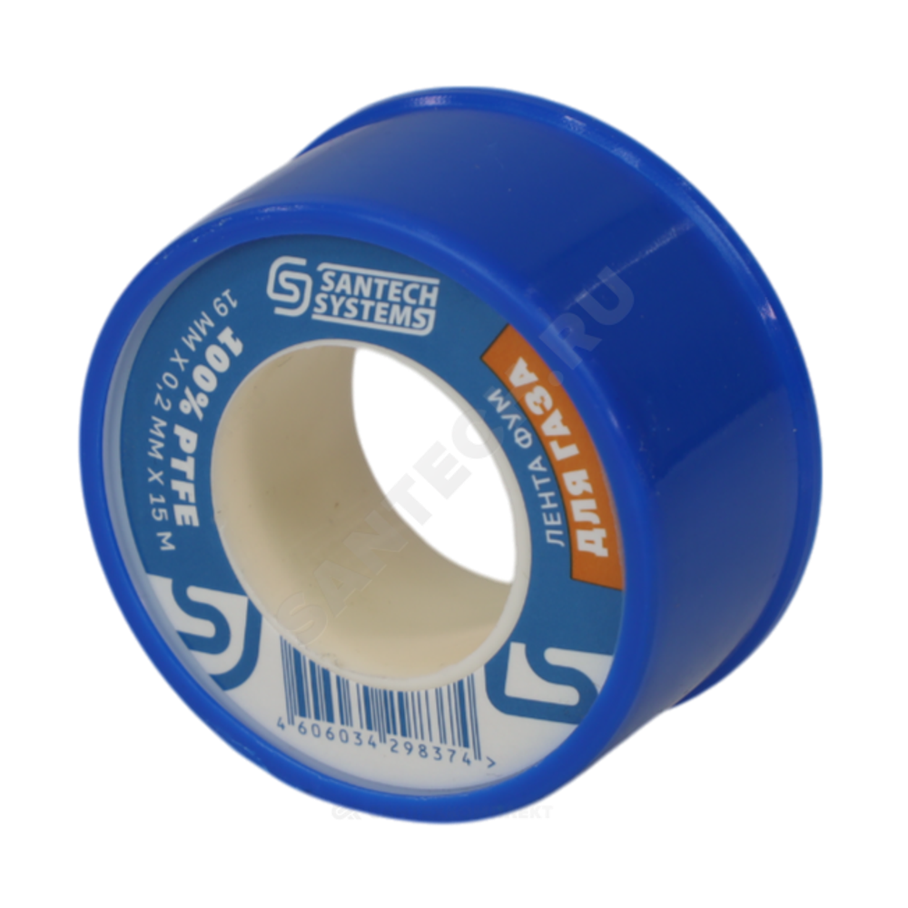 Лента ФУМ PTFE 19ммх0,2ммх15м катушка среда: газ SantechSystems