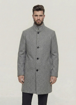 Мужское пальто (светло-серое) С30