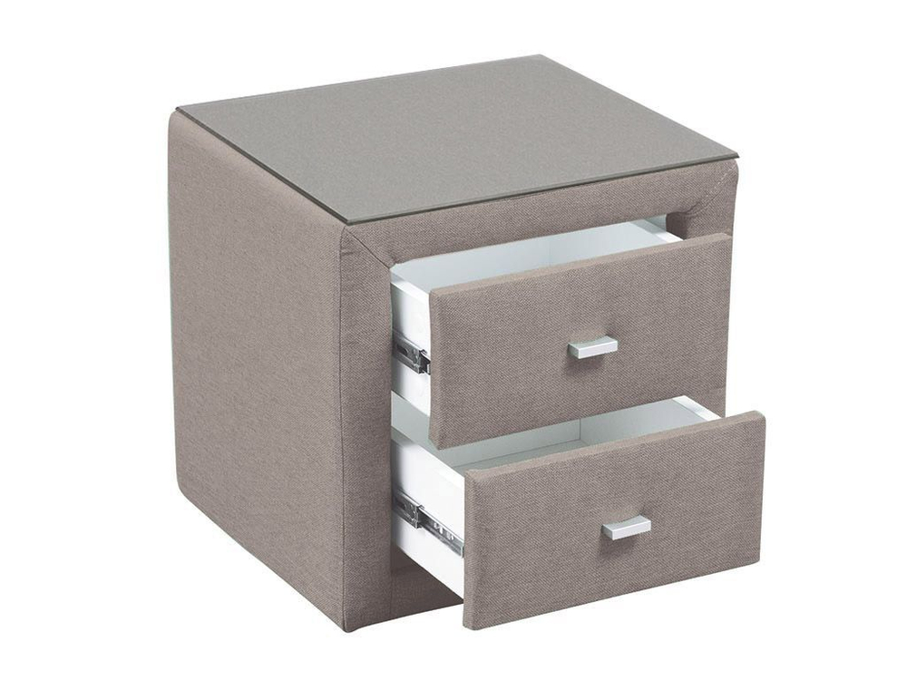 06.34-01 тумба прикроватная со стеклом жаккард дым