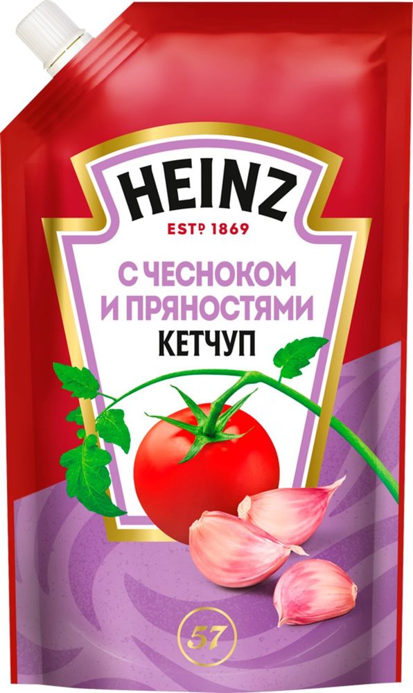 Кетчуп Heinz, чеснок/пряности, 320 гр