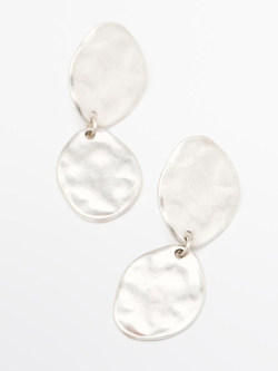 Massimo Dutti Серьги-кольца, серебристый