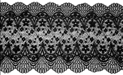 Эластичное кружево, ОПТ, 20 см, чёрное, (Арт:EK-1063), м