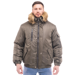 Куртка утеплённая мужская «АЛЯСКА» короткая цвет: хаки - ПОД ЗАКАЗ
