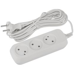 Удлинитель электрический ЭРА UDL-6-350 Greenline 3 розетки без заземления 5м ШВВП 2x0.75мм2 | Бытовые удлинители