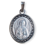 Нательная именная икона святая Анастасия с серебрением