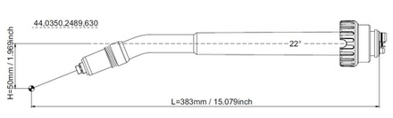 44,0350,2489,630 Гусак 22° сварочной ROBO горелки