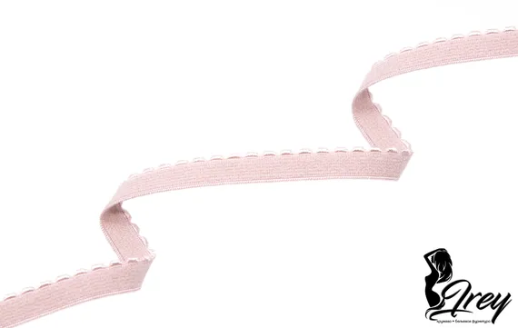 168 641/10 ОПТ Резинка отделочная Lauma Fabrics, 10 мм, серебристый пион 168