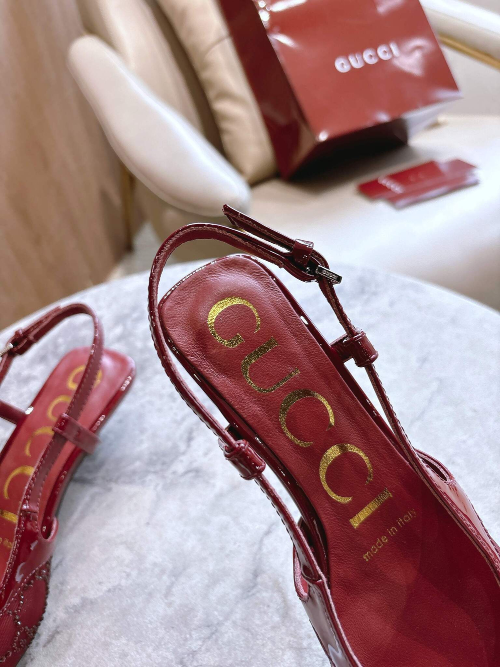 Gucci Crystal Slingback Pump (2 colors)