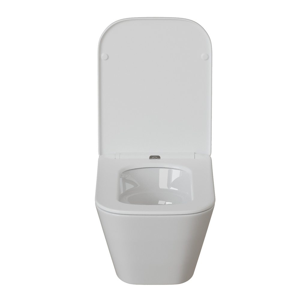 Унитаз подвесной безободковый WAVE EGO Tornado3.0 сид. дюропласт, м/л, быстр, БЕЛЫЙ глянец (XL)