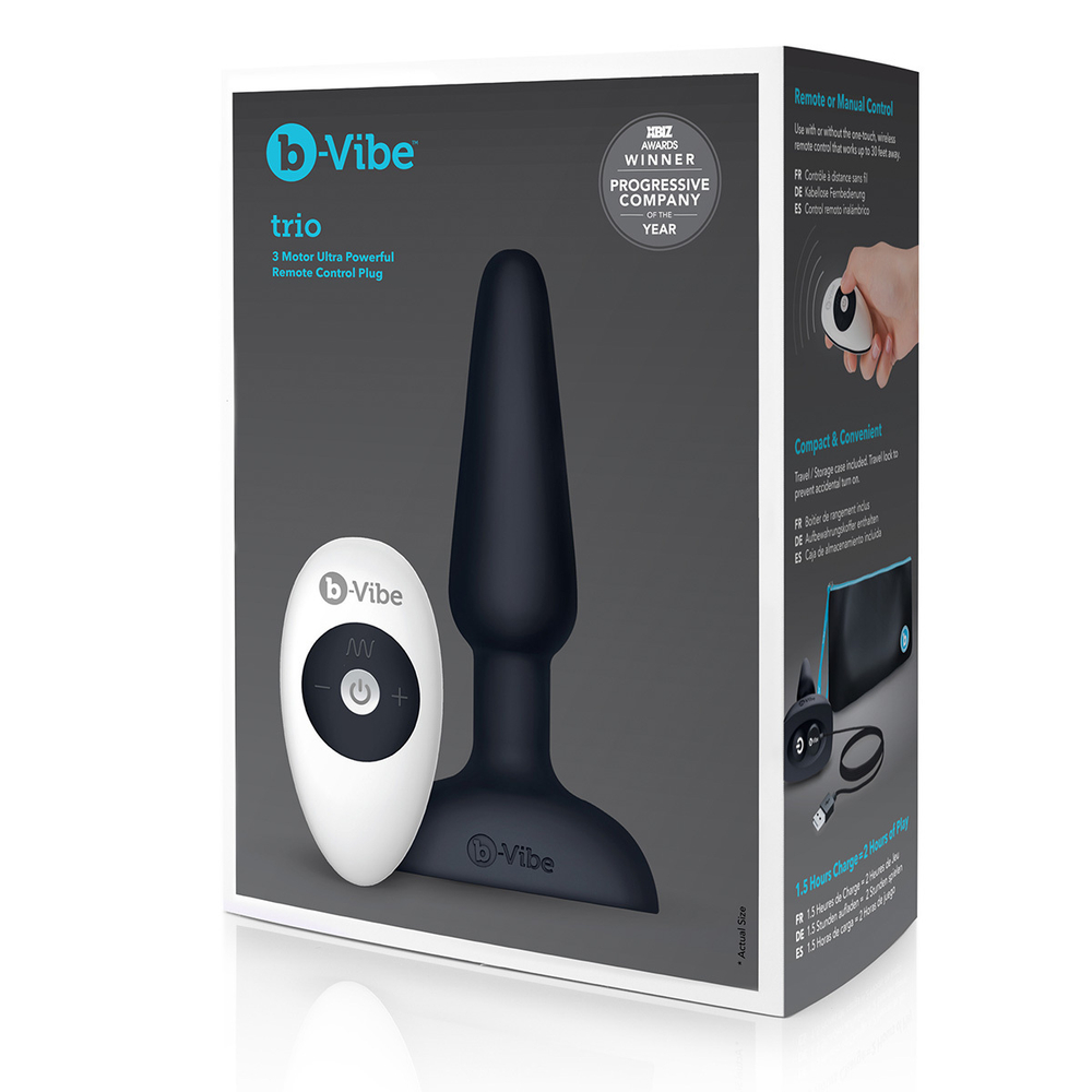 b-Vibe Trio Plug - Анальная пробка с 3 моторами