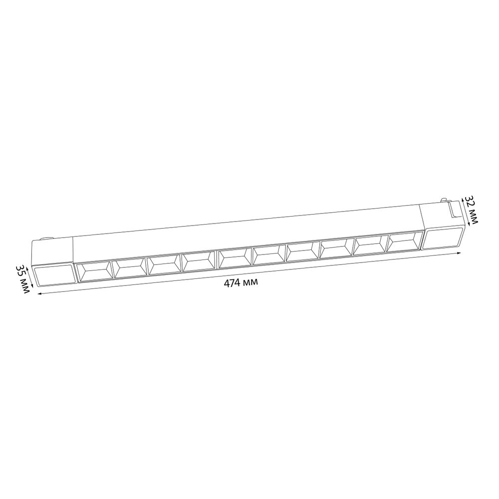 ULB-Q282 30W-4000K BLACK Светильник-прожектор светодиодный трековый. Линейный. 2500 Лм. Белый свет 4000К. Корпус черный. ТМ Volpe