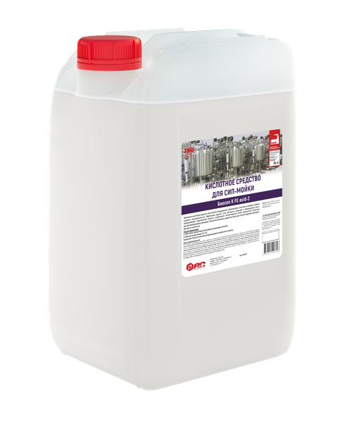 Высококонцентрированное кислотное средство для СИП-мойки Биосоп К acid 2, 24кг