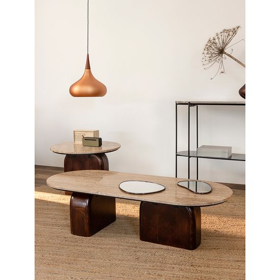 Столик журнальный torhill, 120х50 см, бежевый/орех